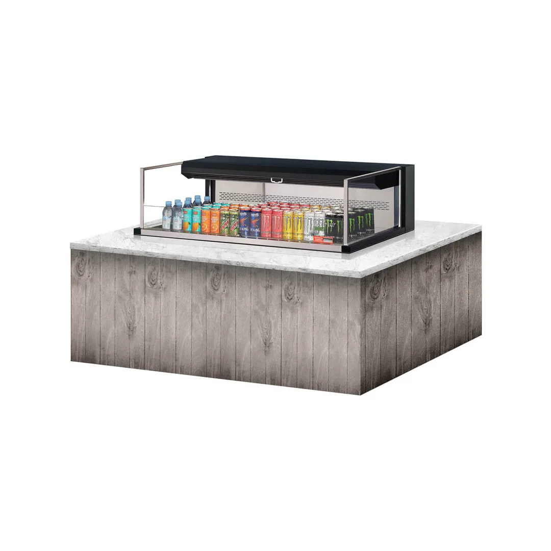 Turbo Air TOM-48L-UF-W(B)-1SI-N 48" Drop In Open Refrigerated Deli Display Case