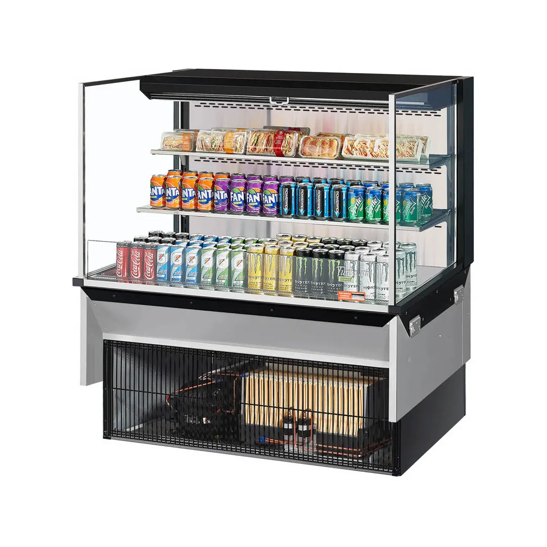 Turbo Air TOM-48L-UF-W(B)-3SI-N 48" Drop In Open Refrigerated Deli Display Case