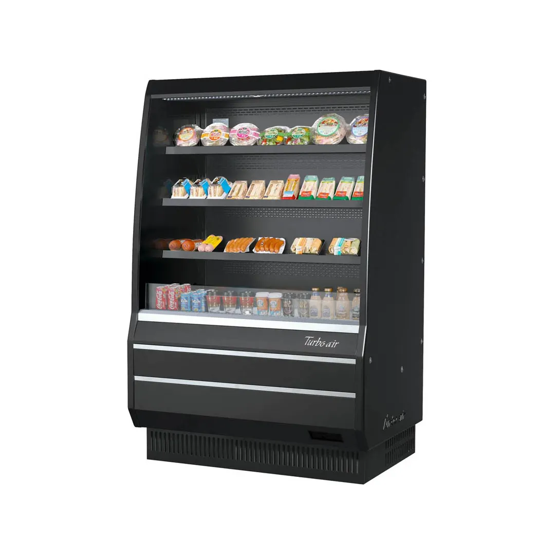 Turbo Air TOM-50MB-SP(-A)-N 50" Vertical Open Air Merchandiser, Specify Exterior, Self-Contained, 3 Shelves
