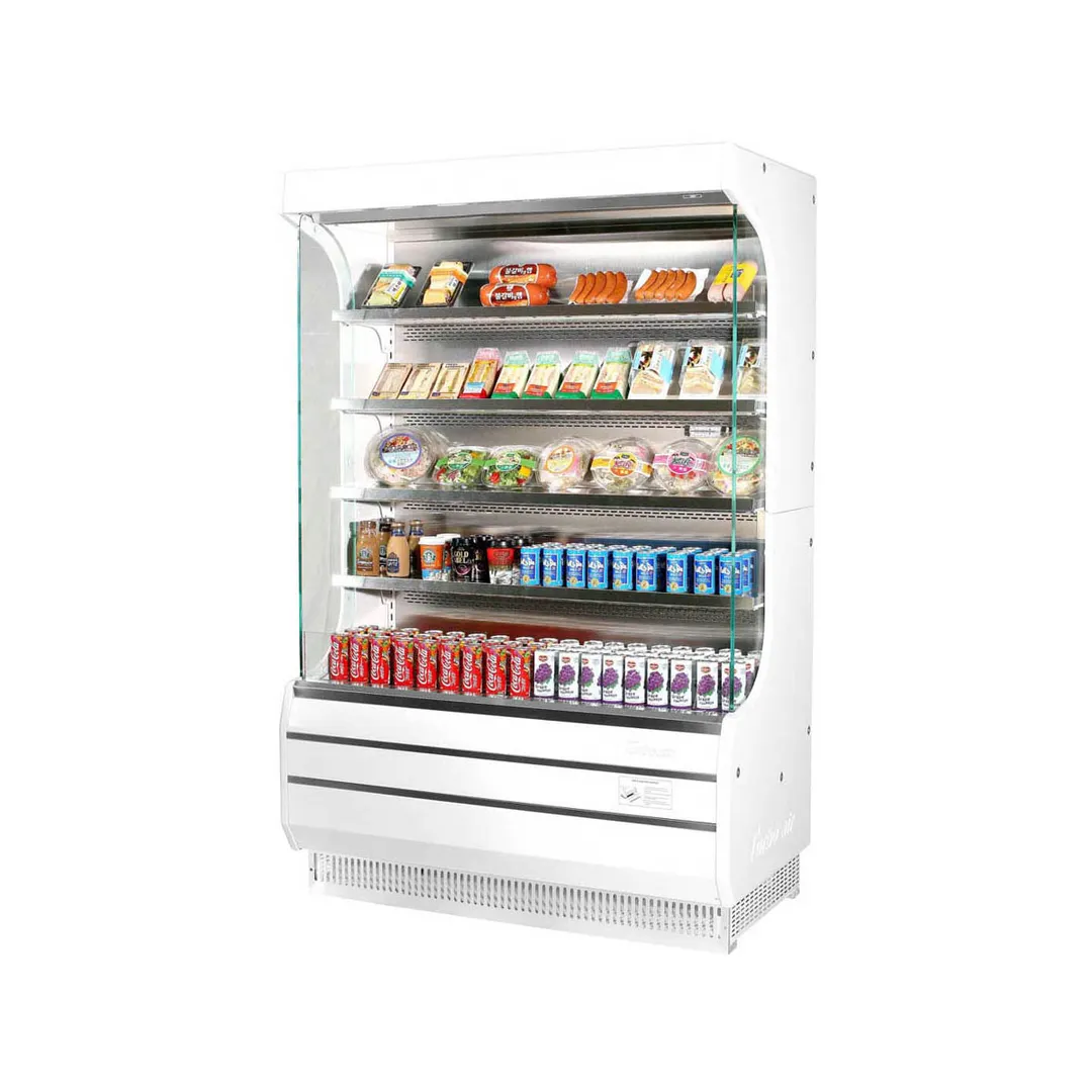 Turbo Air TOM-50W(B)-N 50" Vertical Open Air Merchandiser, Specify Exterior, Self-Contained, 4 Shelves