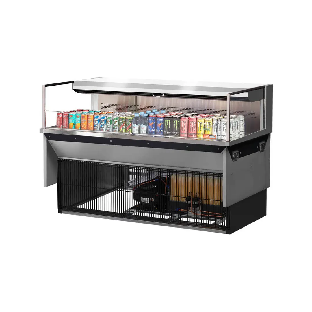 Turbo Air TOM-60L-UF-S-1SI-N 59" Drop In Open Refrigerated Deli Display Case