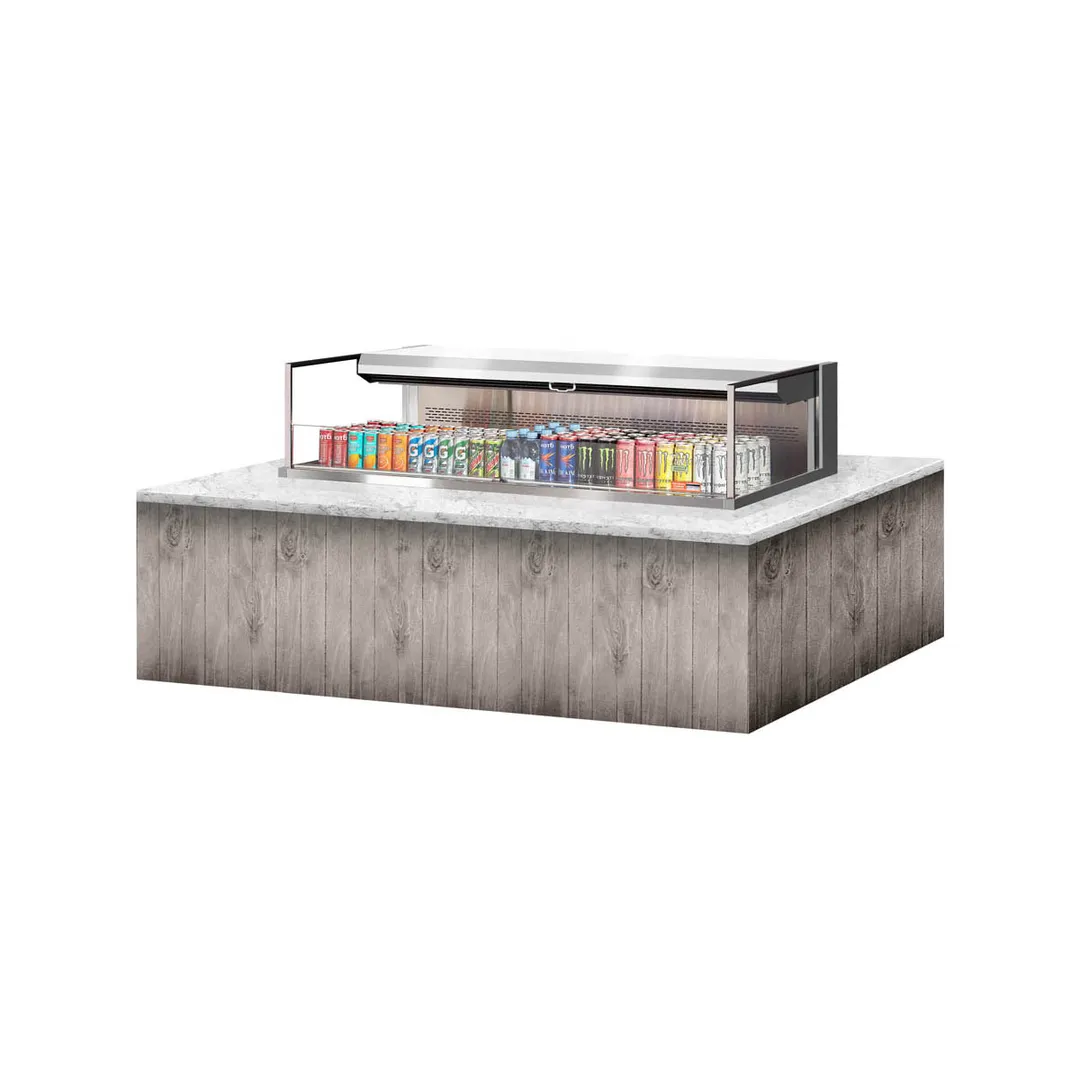 Turbo Air TOM-60L-UF-S-1SI-N 59" Drop In Open Refrigerated Deli Display Case