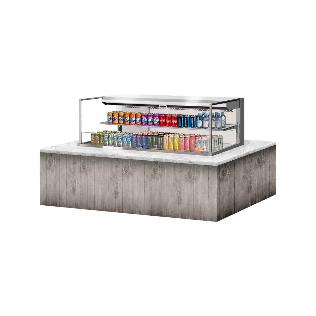 Turbo Air TOM-60L-UF-S-2SI-N 59" Drop In Open Refrigerated Deli Display Case