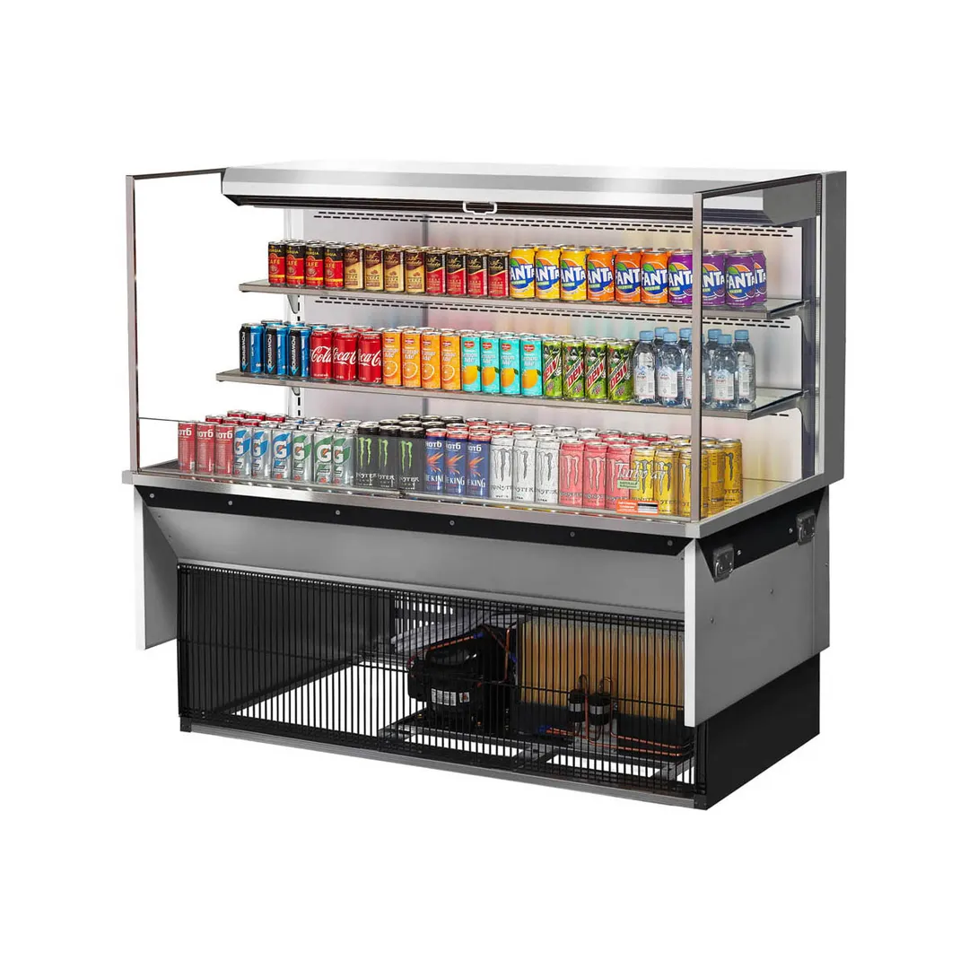 Turbo Air TOM-60L-UF-S-3SI-N 59" Drop In Open Refrigerated Deli Display Case