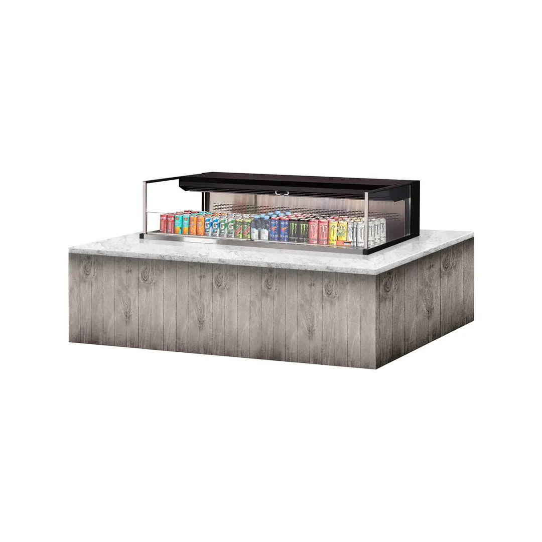 Turbo Air TOM-60L-UF-W(B)-1SI-N 60" Drop In Open Refrigerated Deli Display Case