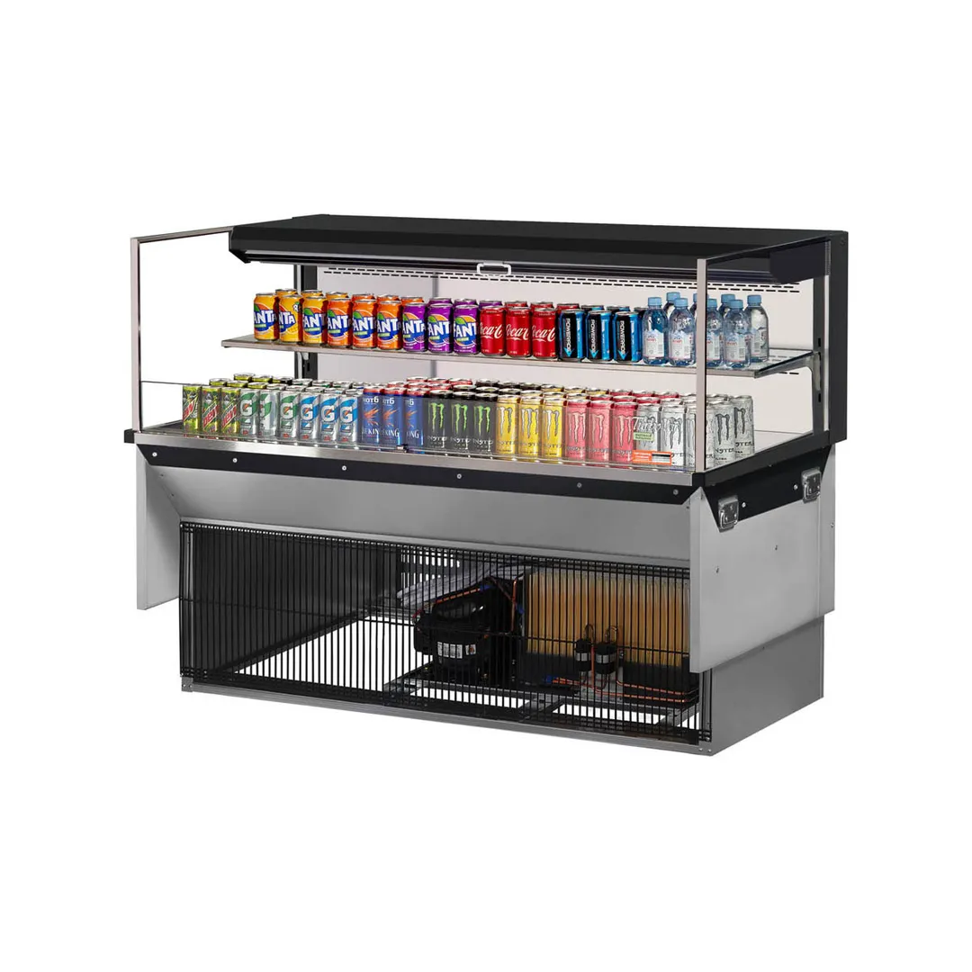 Turbo Air TOM-60L-UF-W(B)-2SI-N 60" Drop In Open Refrigerated Deli Display Case