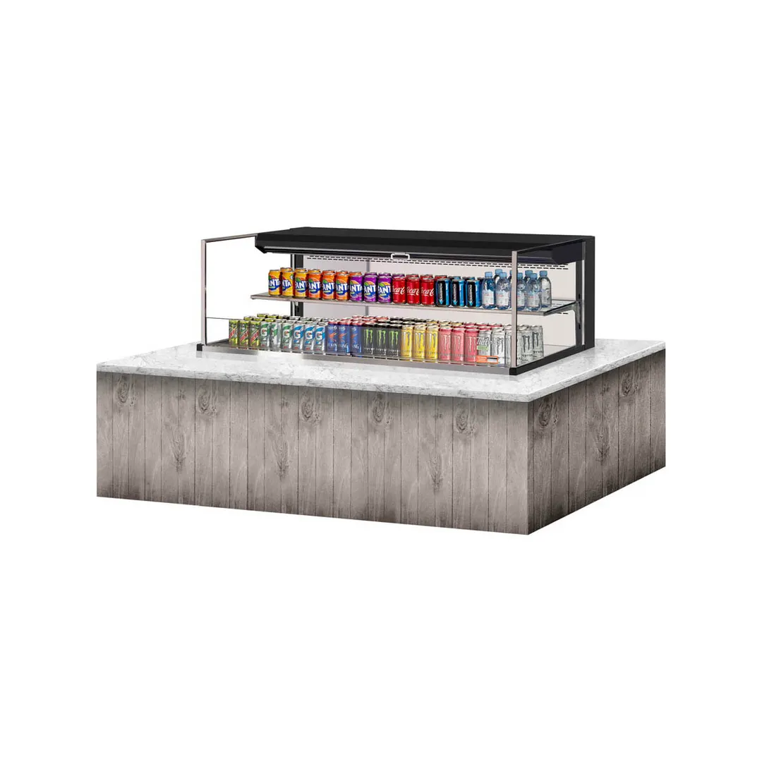 Turbo Air TOM-60L-UF-W(B)-2SI-N 60" Drop In Open Refrigerated Deli Display Case