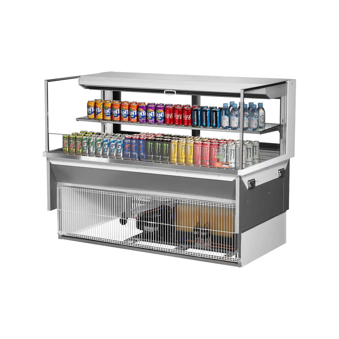 Turbo Air TOM-60L-UFD-W(B)-2SI-N 60" Drop In Open Refrigerated Deli Display Case