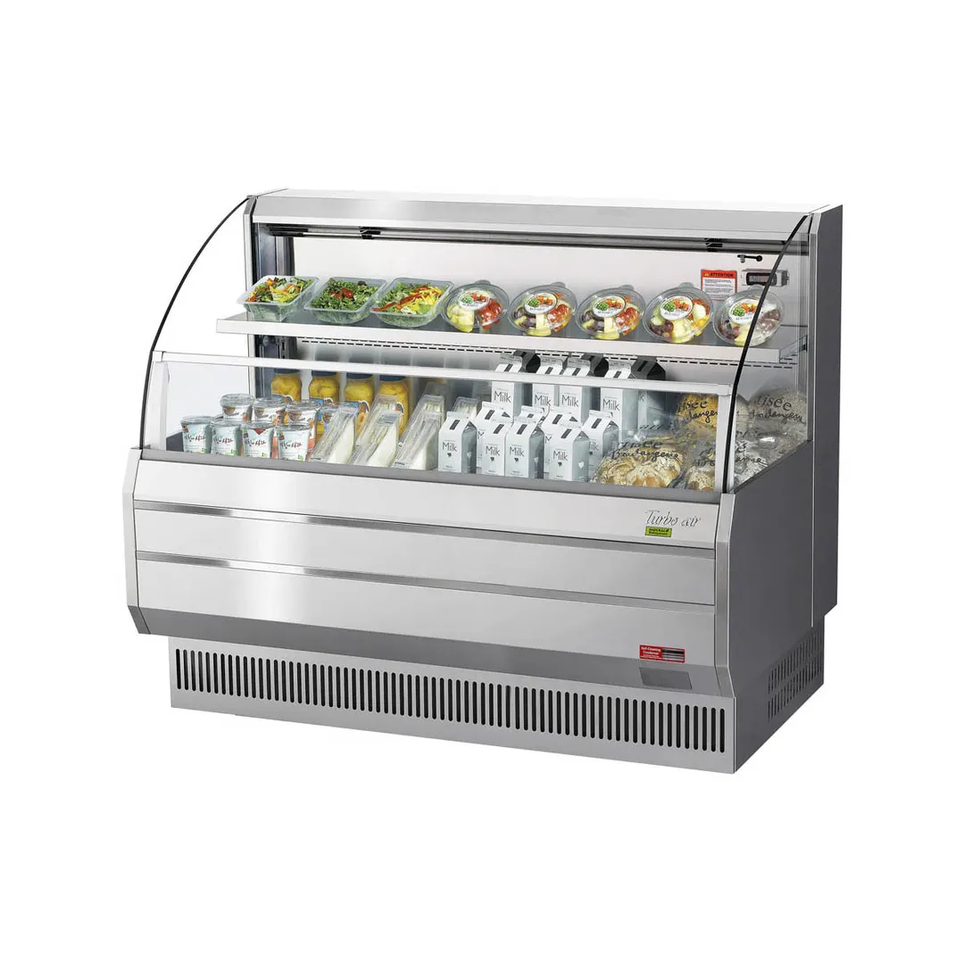 Turbo Air TOM-60LS-N 63" Horizontal Open Air Merchandiser, Stainless Steel, Self-Contained, 1 Shelf