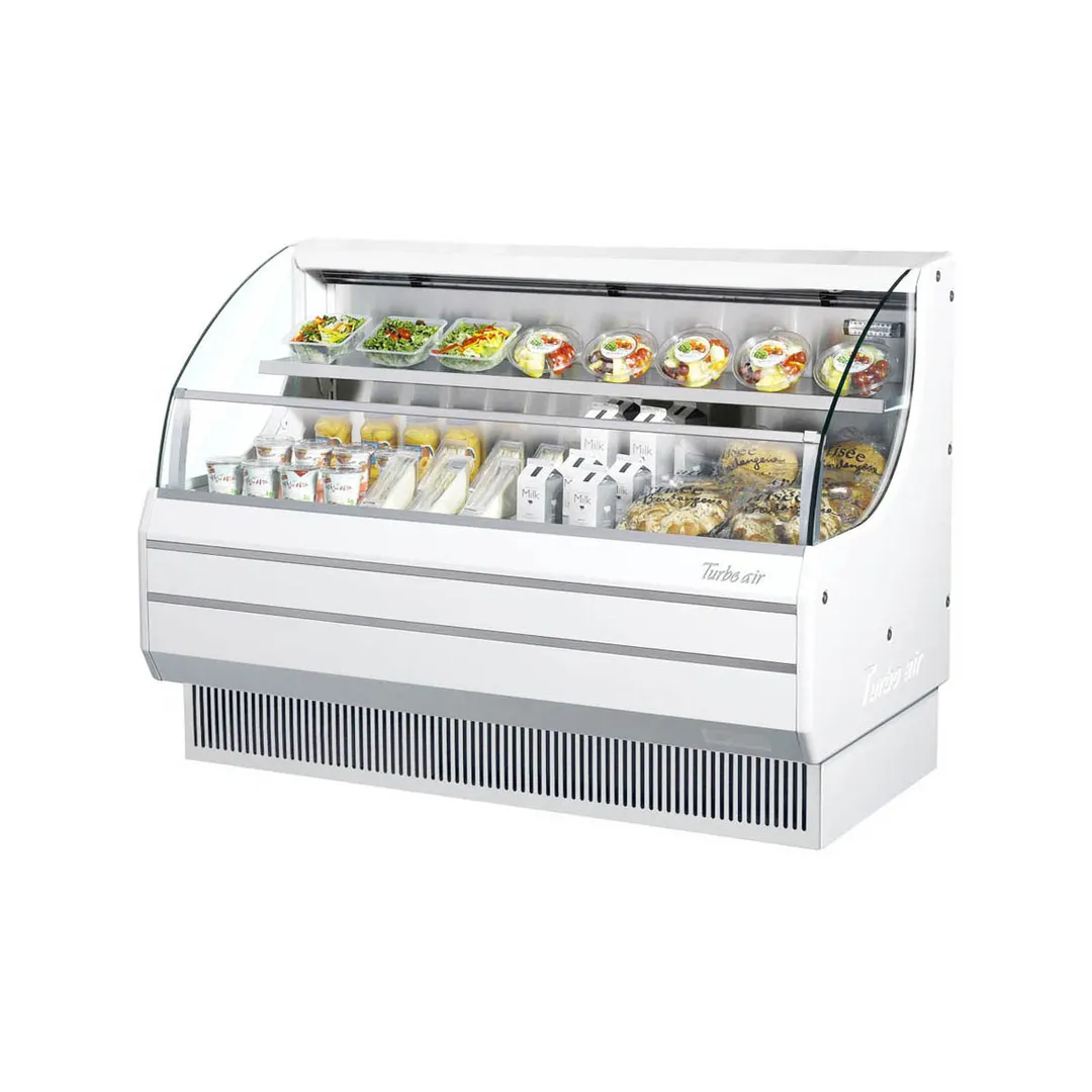 Turbo Air TOM-60LW-N 63" Horizontal Open Air Merchandiser in White, Self-Contained, 1 Shelf