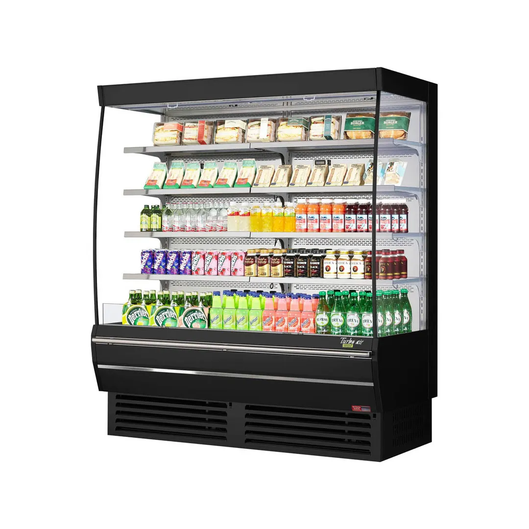 Turbo Air TOM-72DXB-N 68" Vertical Open Air Merchandiser, Specify Exterior, Self-Contained, 4 Shelves