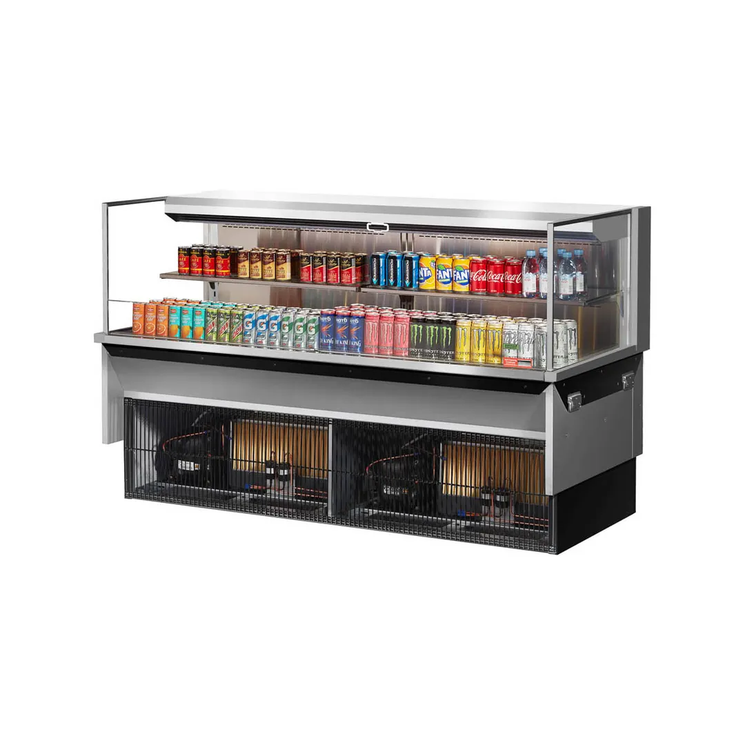 Turbo Air TOM-72L-UF-S-2SI-N 71" Drop In Open Refrigerated Deli Display Case