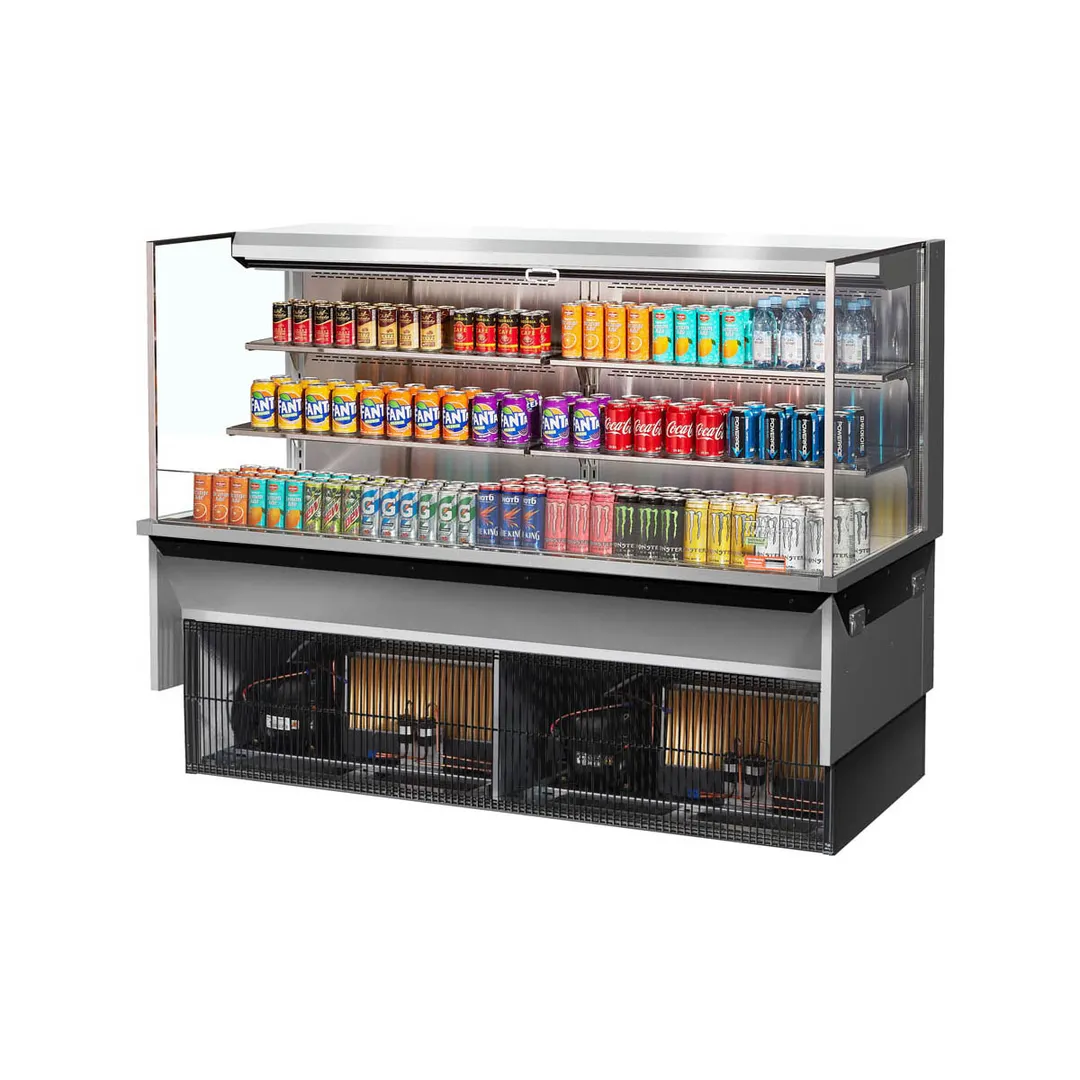 Turbo Air TOM-72L-UF-S-3SI-N 71" Drop In Open Refrigerated Deli Display Case