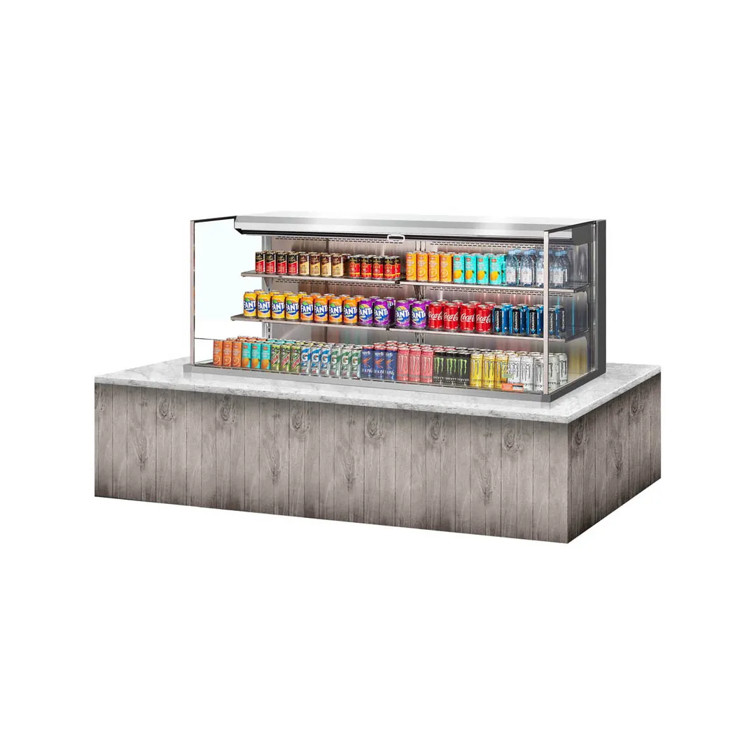 Turbo Air TOM-72L-UF-S-3SI-N 71" Drop In Open Refrigerated Deli Display Case