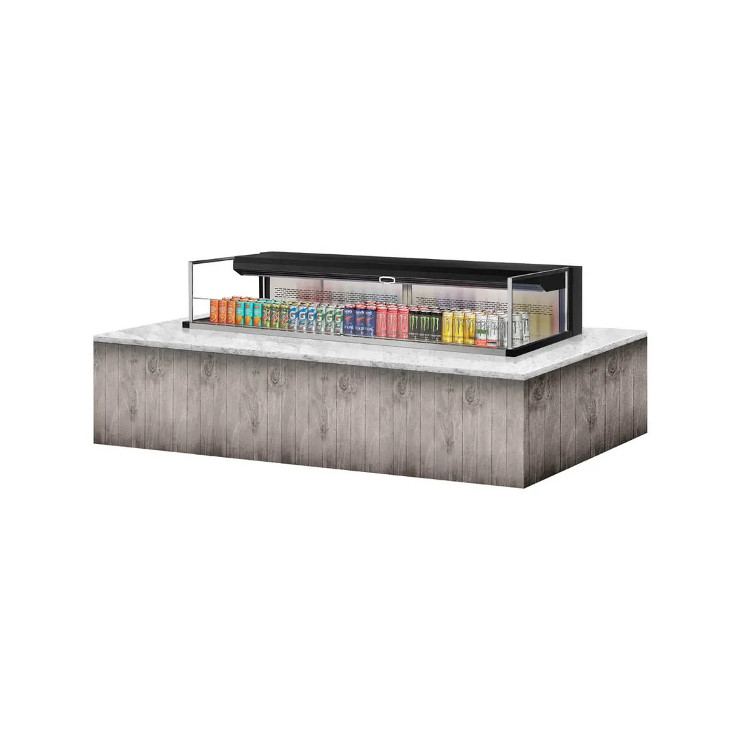 Turbo Air TOM-72L-UF-W(B)-1SI-N 79" Drop In Open Refrigerated Deli Display Case