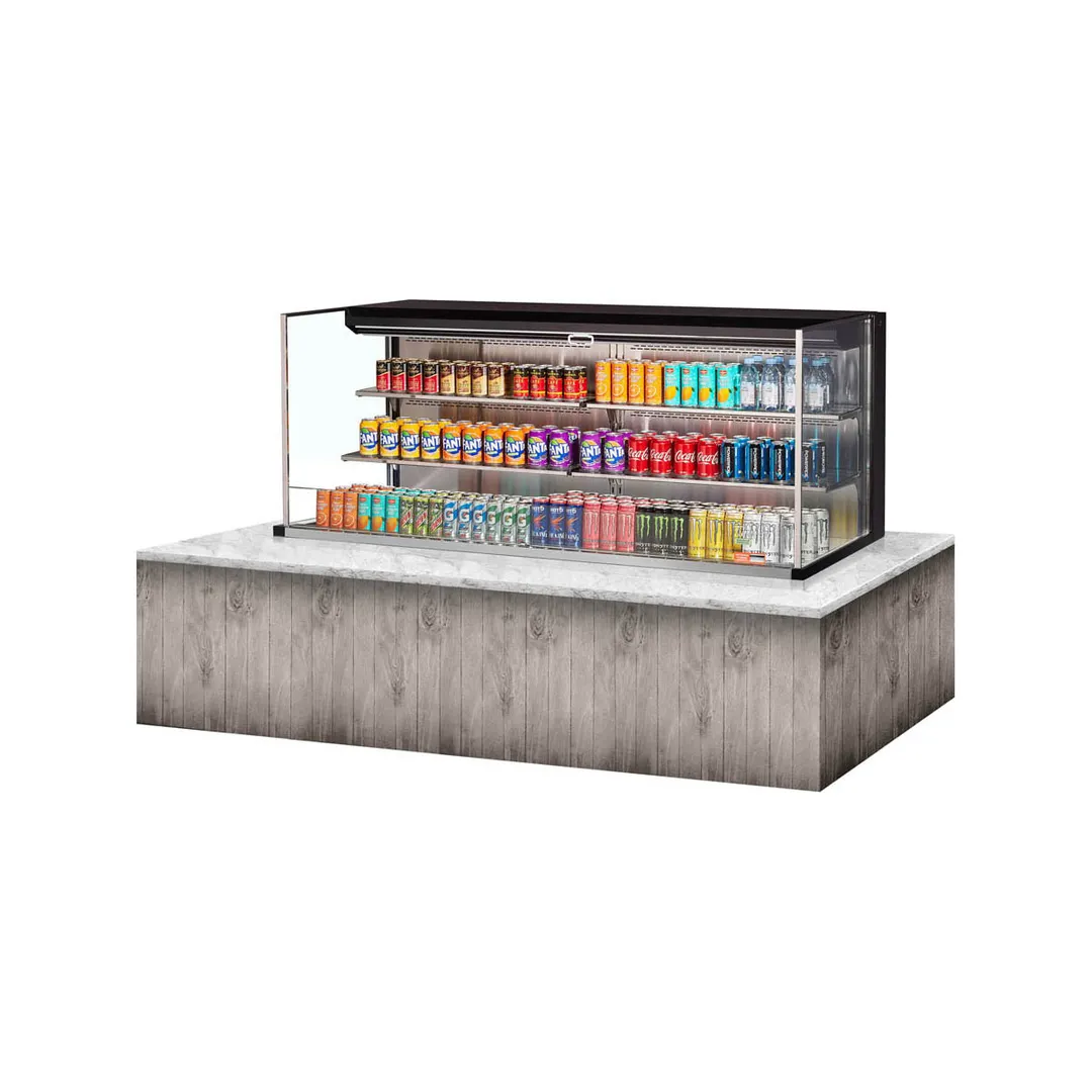 Turbo Air TOM-72L-UF-W(B)-3SI-N 72" Drop In Open Refrigerated Deli Display Case
