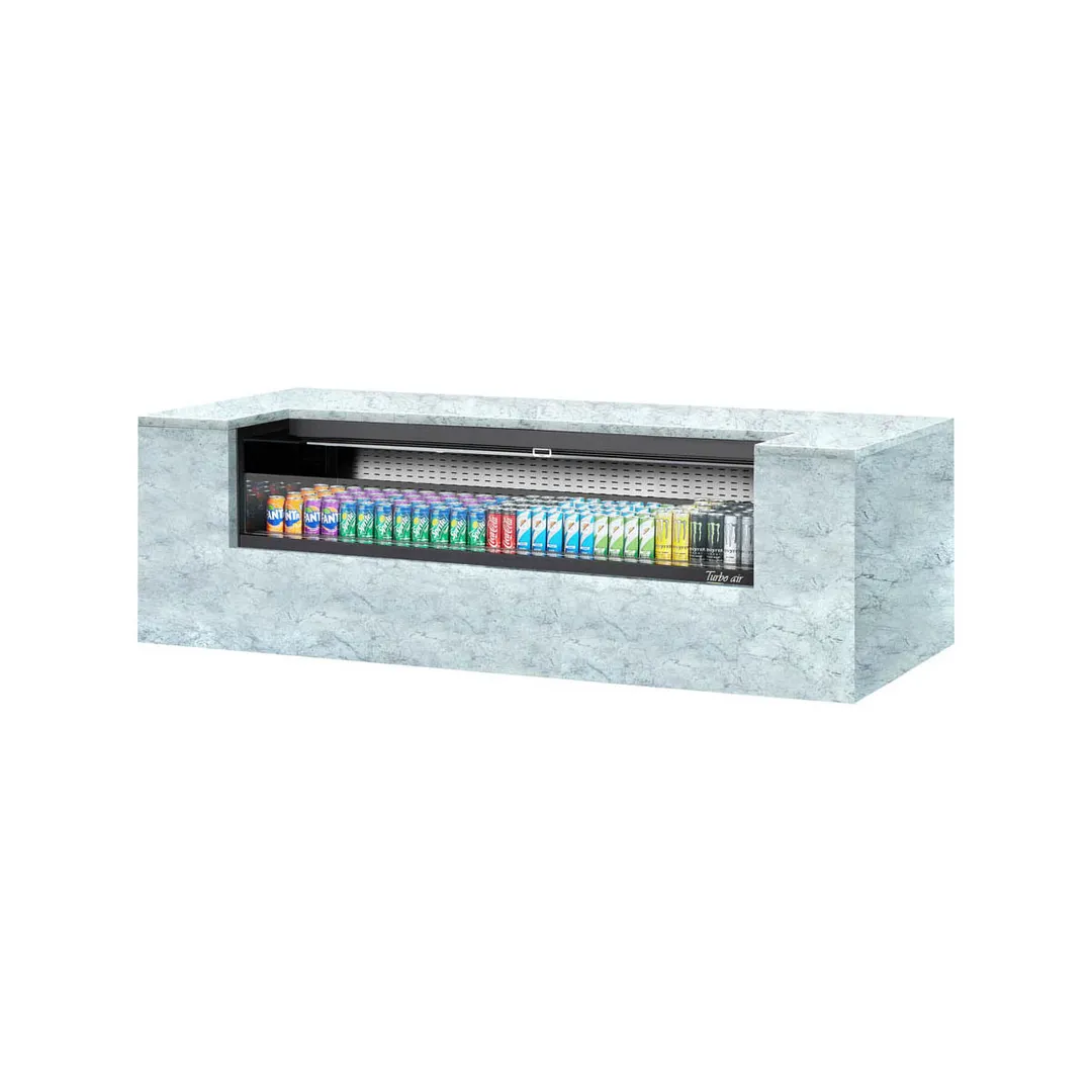 Turbo Air TOM-72UC-W(B)-N 72" Drop In Open Refrigerated Deli Display Case