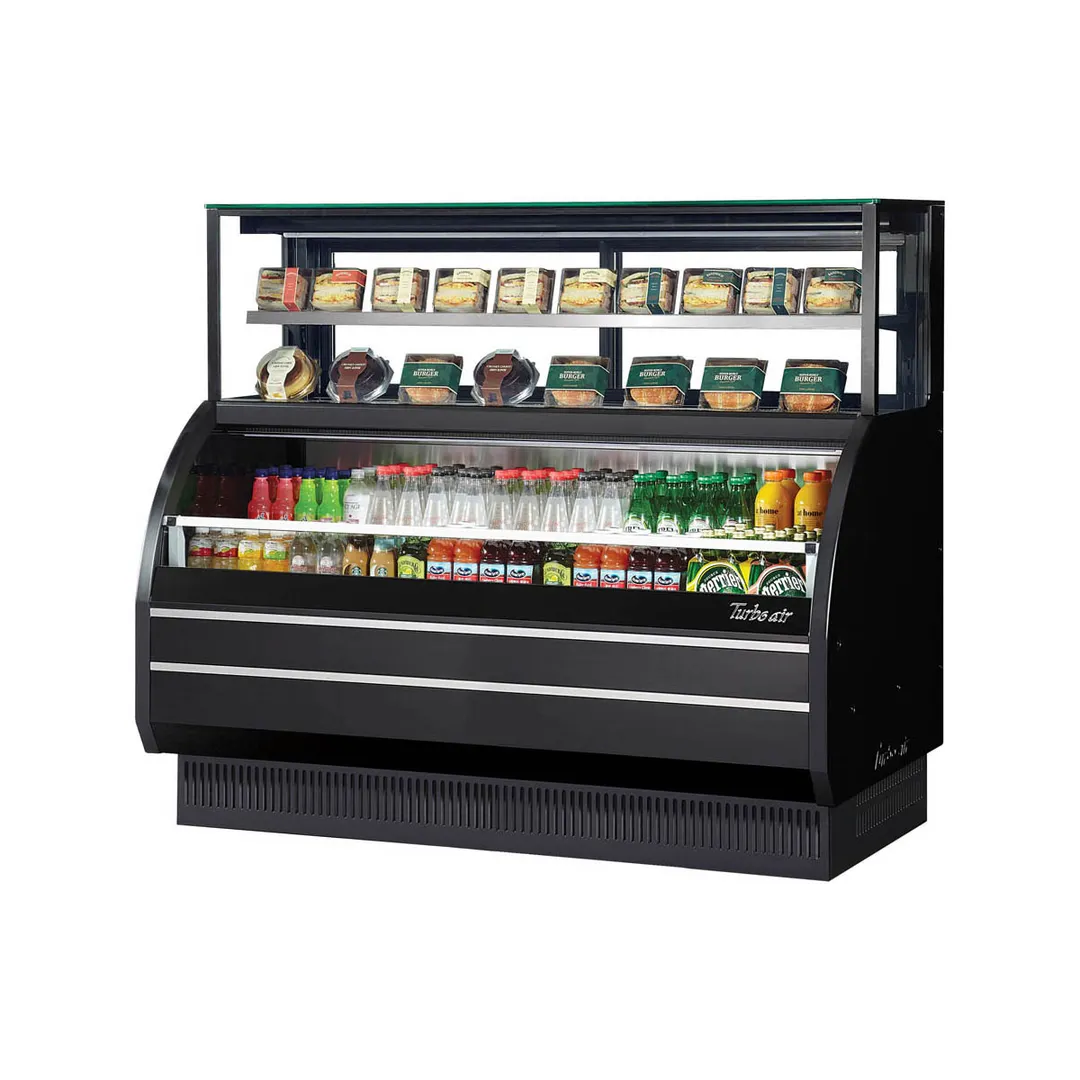Turbo Air TOM-W-60SB-UF-N 62" Horizontal Combination Open Air Merchandiser, Stainless Steel, Self-Contained
