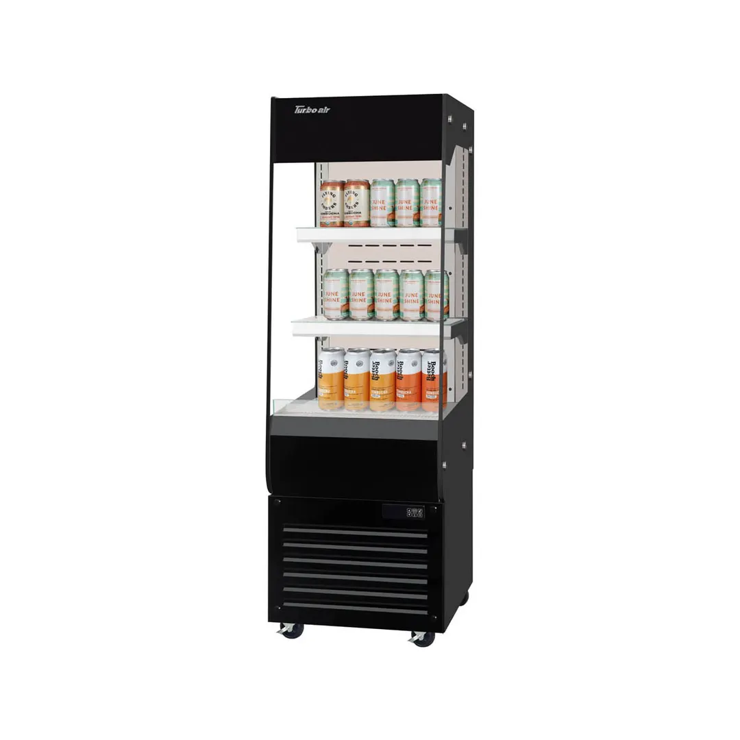 Turbo Air TOM20-60N-W(B) 19" Vertical Open Air Merchandiser, Self-Contained, 3 Shelves