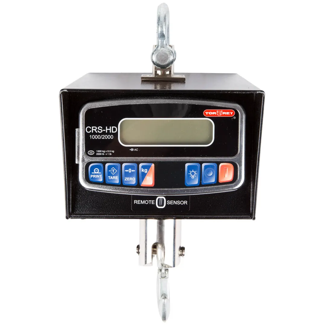 Tor-Rey CRS-1000/2000 1000 Kg X .5 Kg / 2200 Lb X 1 Lb Toggles Between Kg & Lb