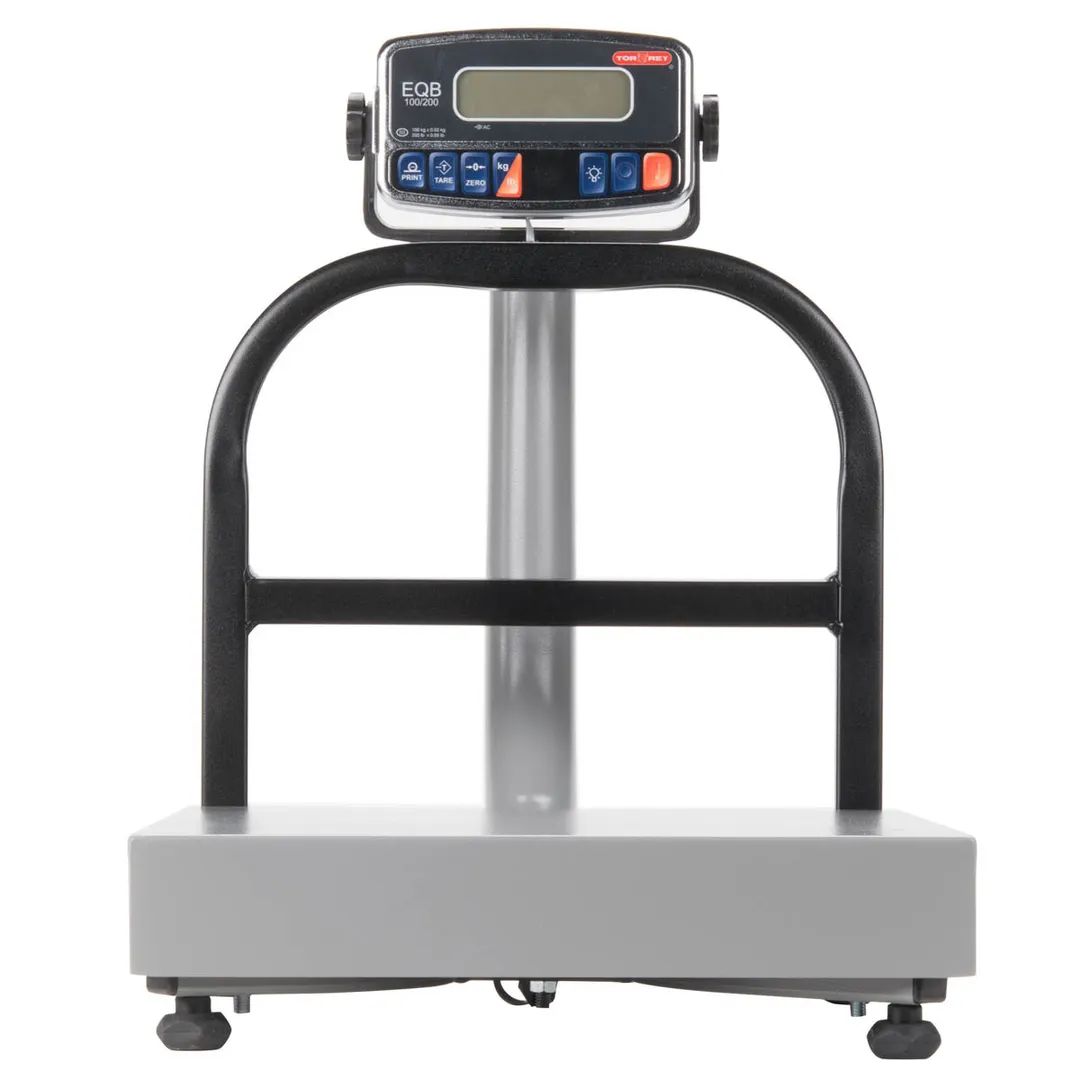 Tor-Rey EQB-100/200 Scale 200 LBS 0.05 LBS Precision 15x19" Platter 1 1/4" Backlit Display Lead-Free Finish