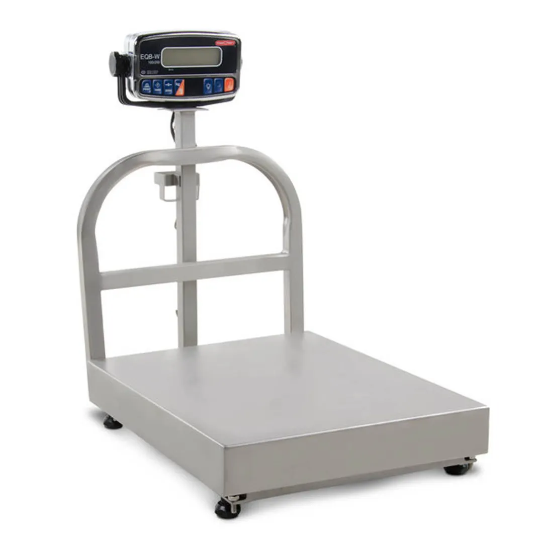 Tor-Rey EQB-100/200-W Scale, 100kg/200lb, 0.02kg/0.05lb, Rechargeable, 1.25" Backlit Display, Epoxy Finish