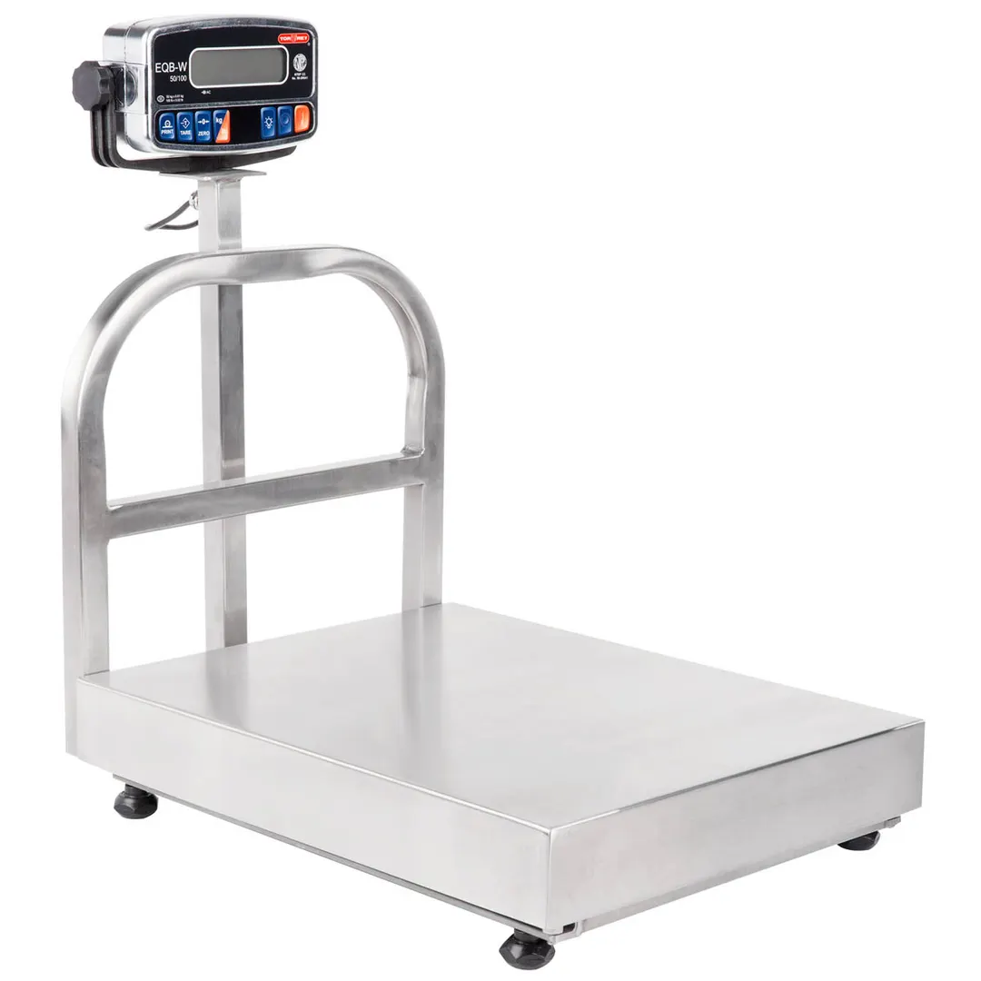 Tor-Rey EQB-50/100-W Scale – 50kg/0.01kg, 100lb/0.02lb, Battery, 1¼” Backlit Display, Lead‑Free Epoxy Finish
