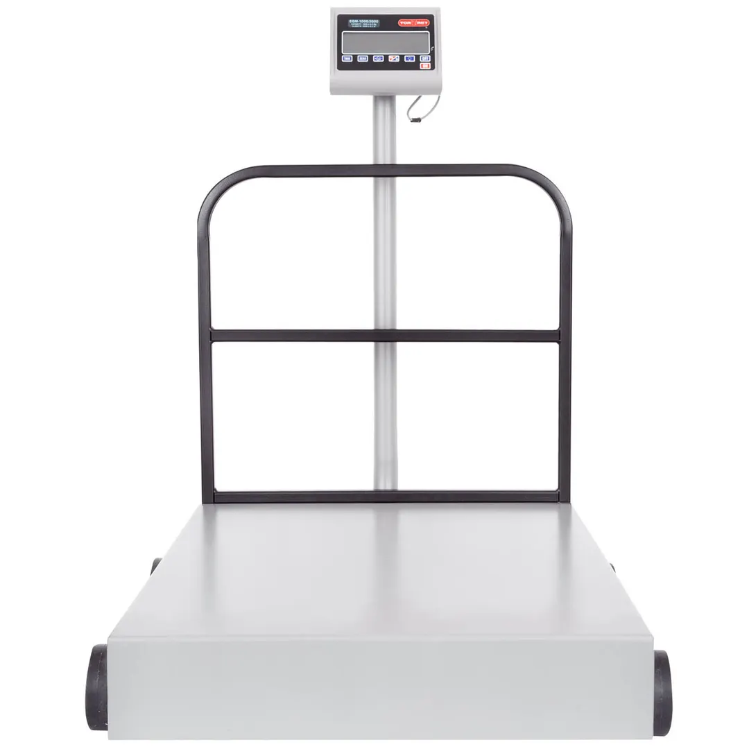 Tor-Rey EQM-1000/2000 Scale – 2000 lb / 1000 kg, 0.1 lb / 0.05 kg Accuracy, Steel, LCD, 100‑hr Battery, Tare
