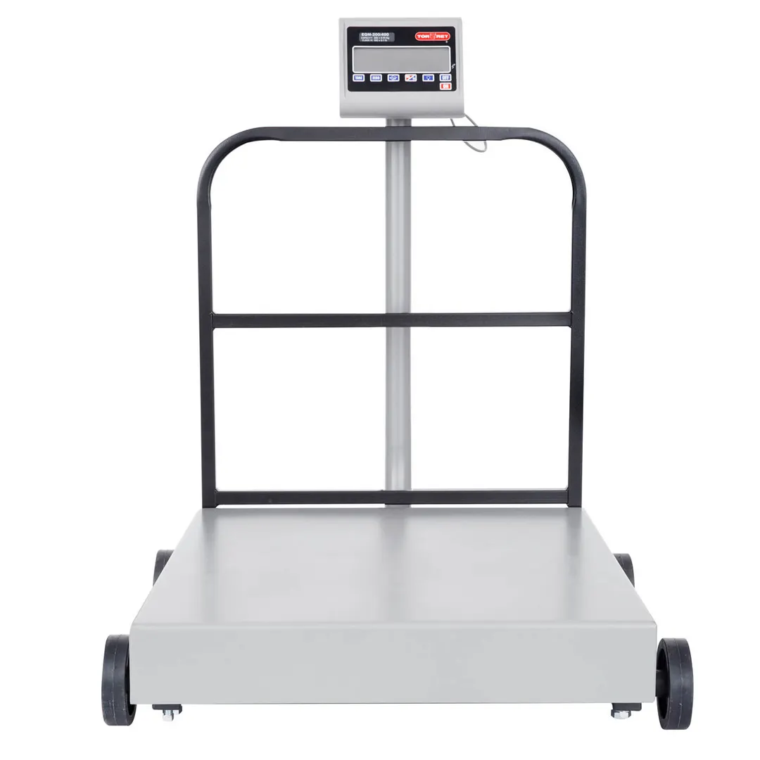 Tor-Rey EQM-200/400 Scale, 400 Lbs/0.1 Lbs, 200 Kg/0.05 Kg, Backlit LCD, Dual Unit, 100‑Hour Battery, Tare