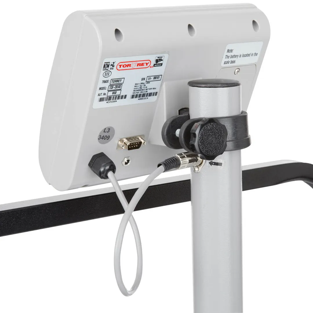 Tor-Rey EQM-200/400 Scale, 400 Lbs/0.1 Lbs, 200 Kg/0.05 Kg, Backlit LCD, Dual Unit, 100‑Hour Battery, Tare