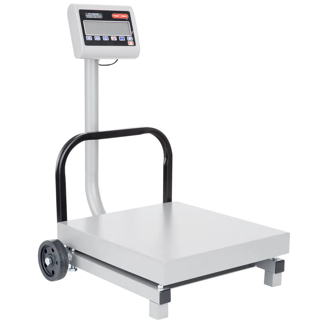 Tor-Rey FS-250/500 Scale – 500 Lbs @0.1, 250 Kg @0.05, Steel, Backlit LCD, Dual‑Unit, 100‑hr Battery, Tare