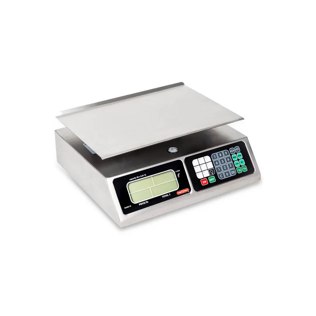 Tor-Rey PC-80L Scale – 80LB Capacity, 0.02LB Accuracy, Stainless Steel Cabinet, 11x14” Platter, Battery