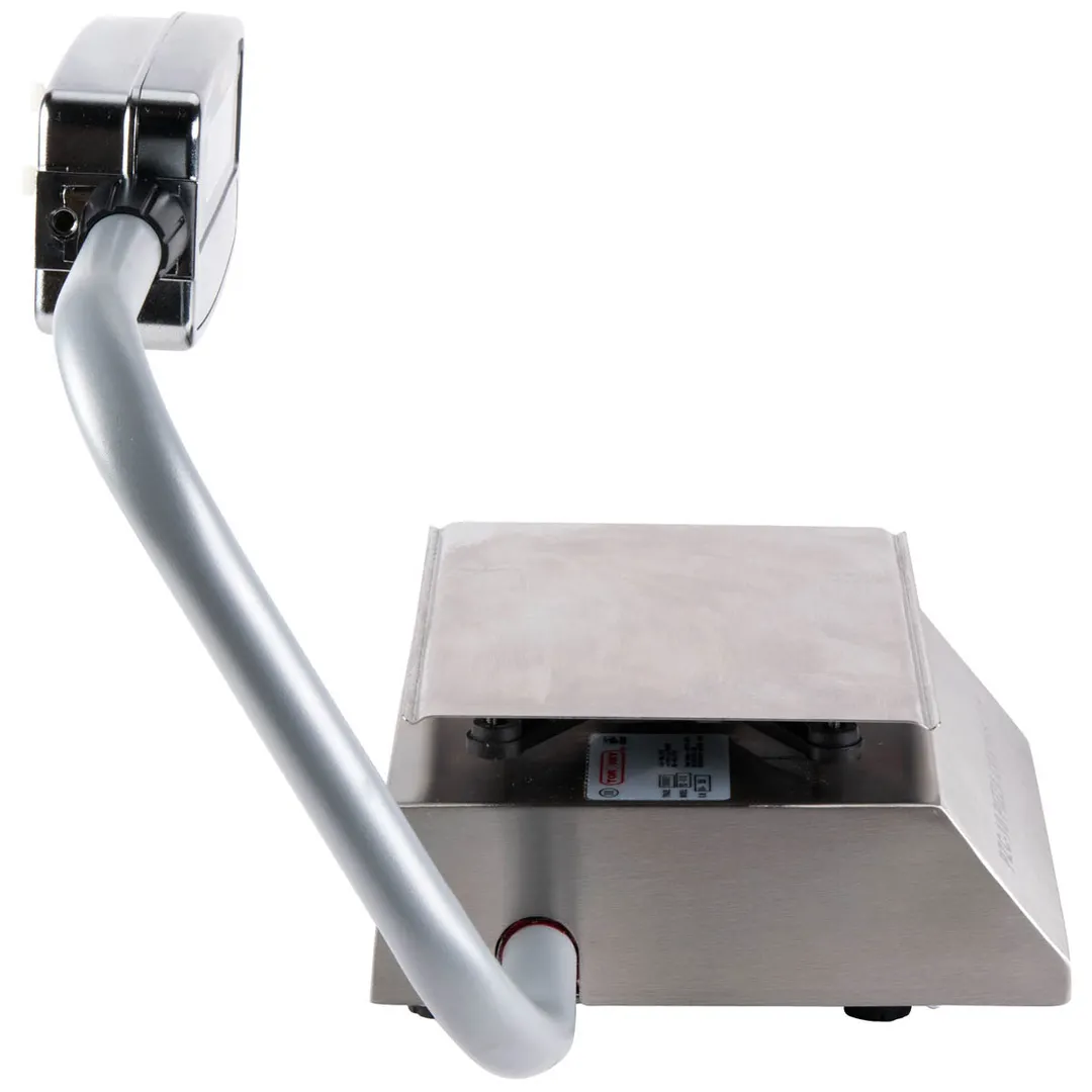 Tor-Rey PZC-10/20 Portion Scale – 10 kg/20 lb, 0.002 kg/0.005 lb, 8x11 Steel Platter, Tare Pedal, Rechargeable