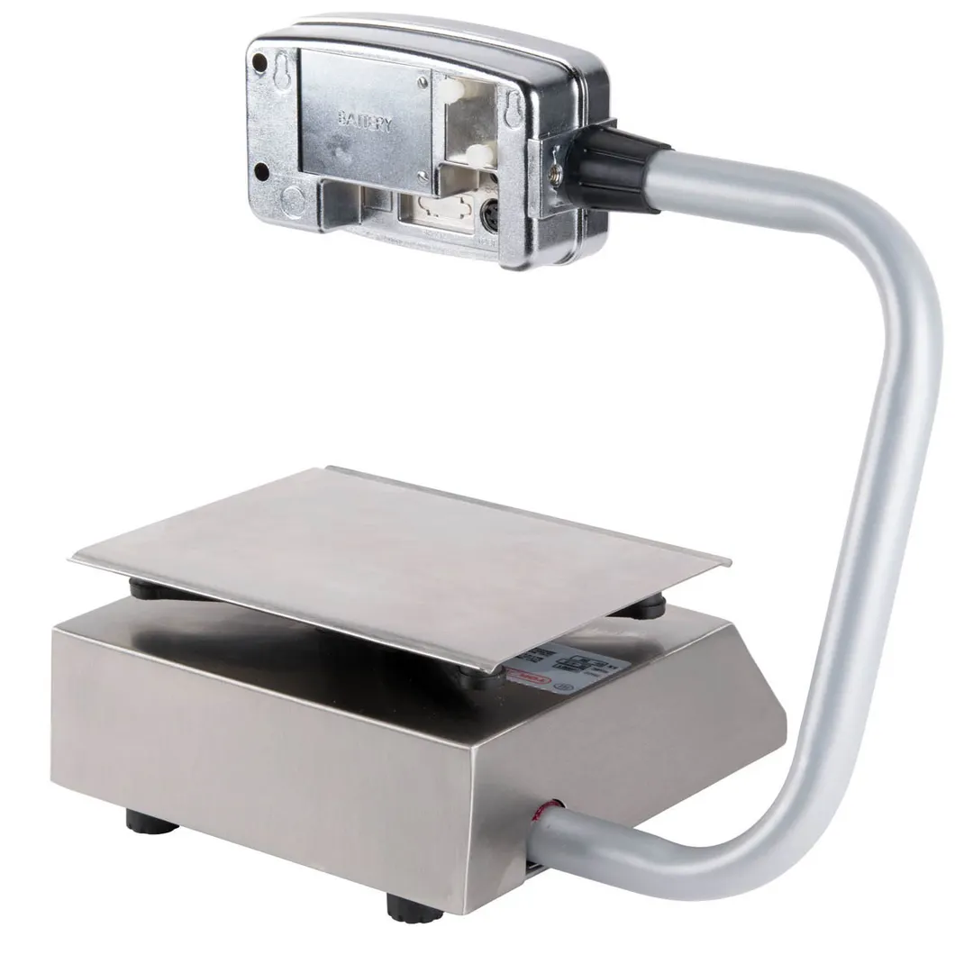 Tor-Rey PZC-10/20 Portion Scale – 10 kg/20 lb, 0.002 kg/0.005 lb, 8x11 Steel Platter, Tare Pedal, Rechargeable
