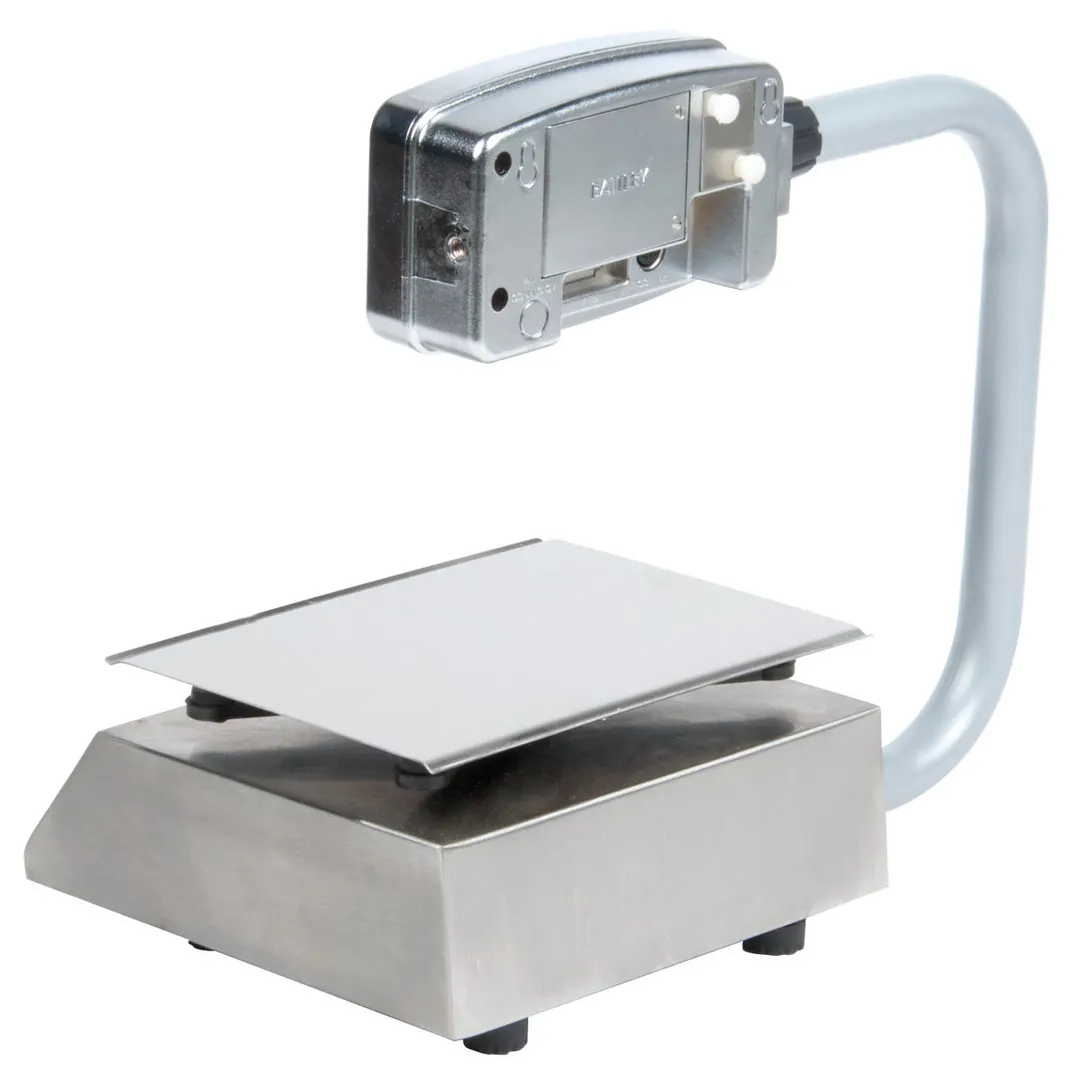 Tor-Rey PZC-5/10 Portion Scale, 5kg/10lb, .001kg/.002lb Precision, 8x11" Stainless Platter, Foot Tare Pedal LCD