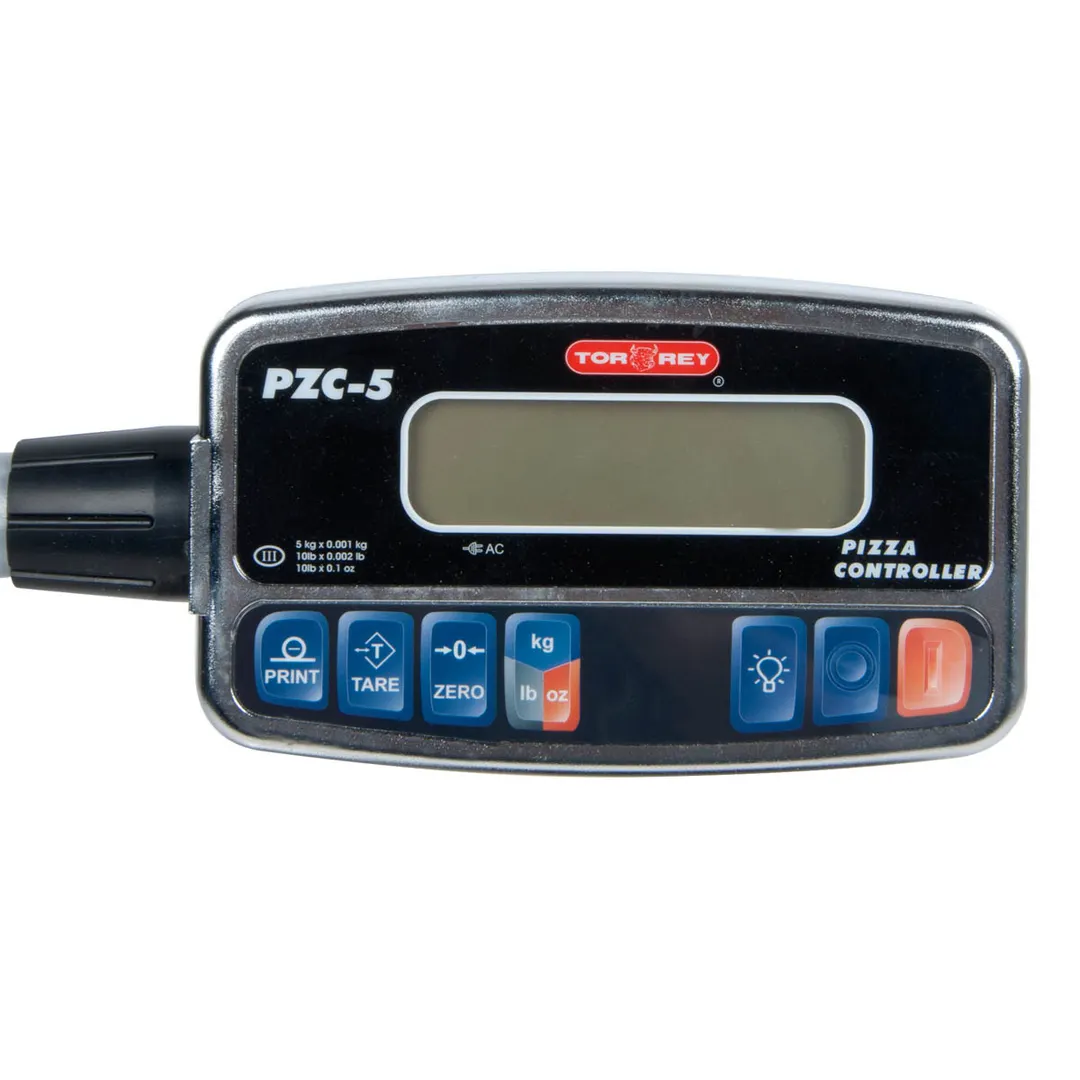 Tor-Rey PZC-5/10 Portion Scale, 5kg/10lb, .001kg/.002lb Precision, 8x11" Stainless Platter, Foot Tare Pedal LCD