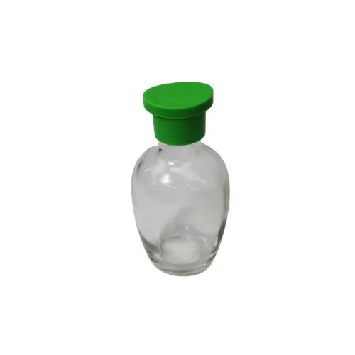 Town 19716/DZ Round Glass Soy Sauce Bottle, Green Lid with Pours, Sold 1 Dozen