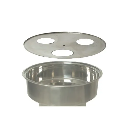 Town 229012DSP Dim Sum Steamer Plate, 13-3/4" Dia, Steel, 3 Round Cutouts, Fits 229012 & 34206