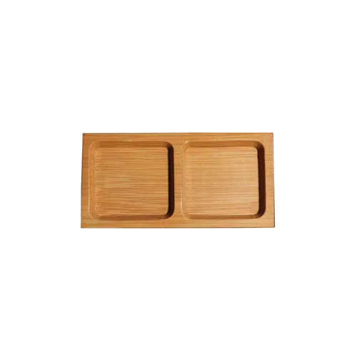 Town 31290 Bamboo Sauce Dish and Sushi Sampler Plate Set, 4-Piece, 3" Diameter, Finish - 4/Set