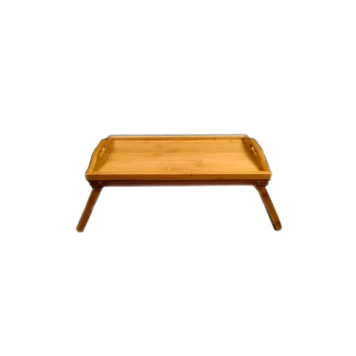 Town 34249 Bamboo Serving Tray with Folding Legs, Natural Wood, 30" x 20" Rectangular Design