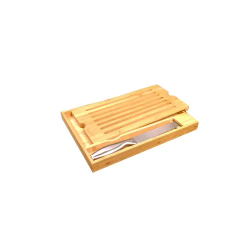 Town 34270/DZ Cutting Station With Knife, Rectangular Bamboo 15" x 10", 7"-12"/13"-18" - Dozen