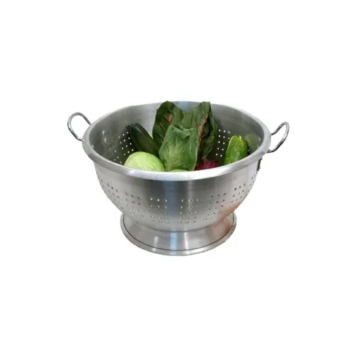 Town 37324 Colander – 24‑Qt Heavy‑Duty Aluminum, Footed Base, Large Riveted Handles