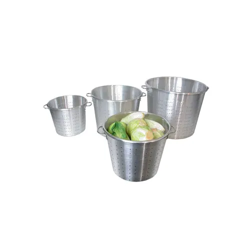 Town 38015 Vegetable Colander – 60 Qt, 3/16" Perforations, Aluminum, Large Riveted Handles