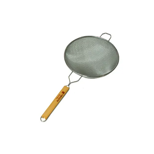 Town 42410S/DZ Strainer – 10-3/8" Bowl, Mesh FineCoarse, 10-3/4" Wood Handle, 18/8 Stainless – 1 Dozen