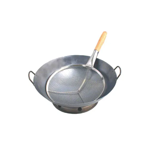 Town 42411 Cantonese Strainer, 11" Dia, Stainless Steel Mesh & Frame, 8" Wood Handle, 19" Length