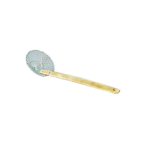 Town 42614 Skimmer – 4" Diameter, 13" Length, 9" Bamboo Handle, Galvanized Steel, Coarse Mesh