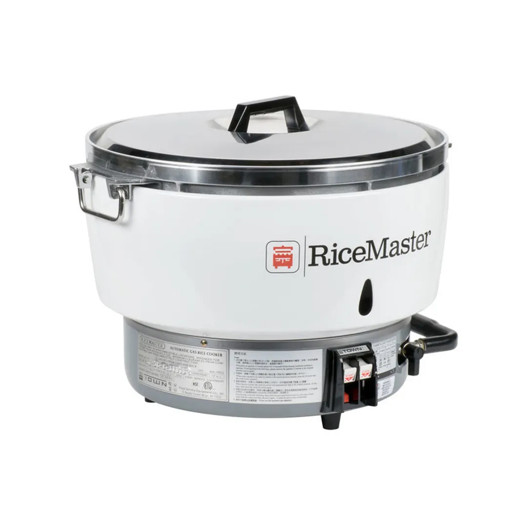 Town RM-55P-R RiceMaster® Commercial LP Gas Rice Cooker, 110 Cups (55 Cups Raw), Steel Base Color