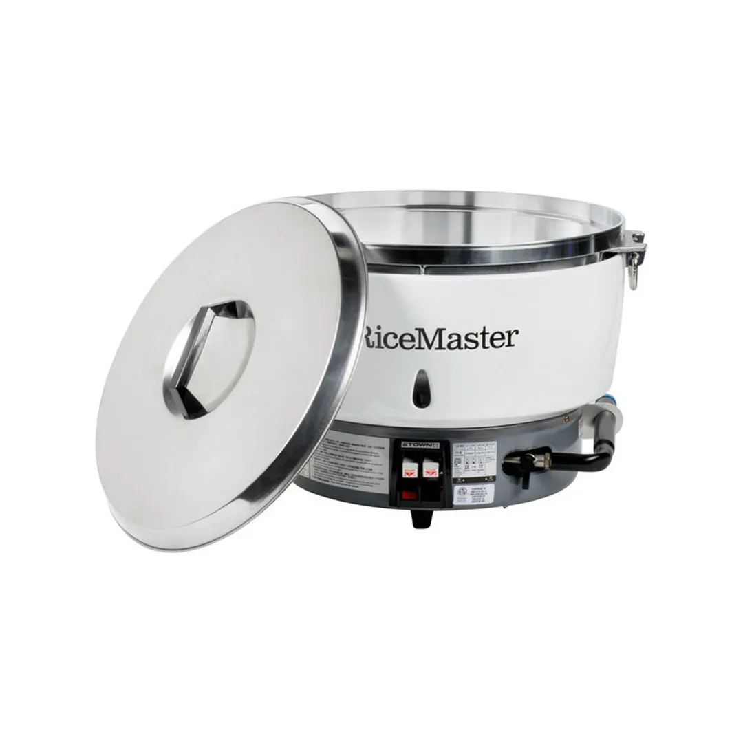 Town RM-55P-R RiceMaster® Commercial LP Gas Rice Cooker, 110 Cups (55 Cups Raw), Steel Base Color