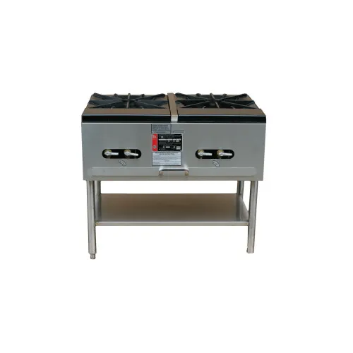 Town SR-18-2X-SS-N 36" (2) Two Ring Burner Gas Stock Pot Range