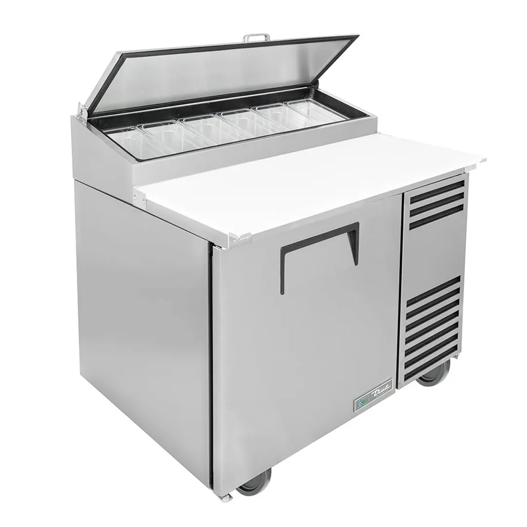 True TPP-AT-44-HC 44" Refrigerated Pizza Prep Table w/ 1 Door, (6) 1/3 Pans